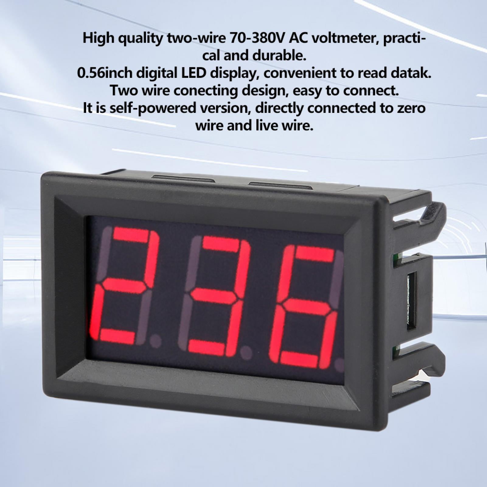 Voltage Meter Led Display Voltmeter Two Wire Voltmeter Digital Voltmeter 0.56inch Two Wire AC 70