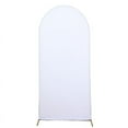 thumbnail image 2 of BalsaCircle 5 ft White Fitted Matte Spandex Round Top Wedding Arch Backdrop Stand Cover Party Events Decorations, 2 of 7