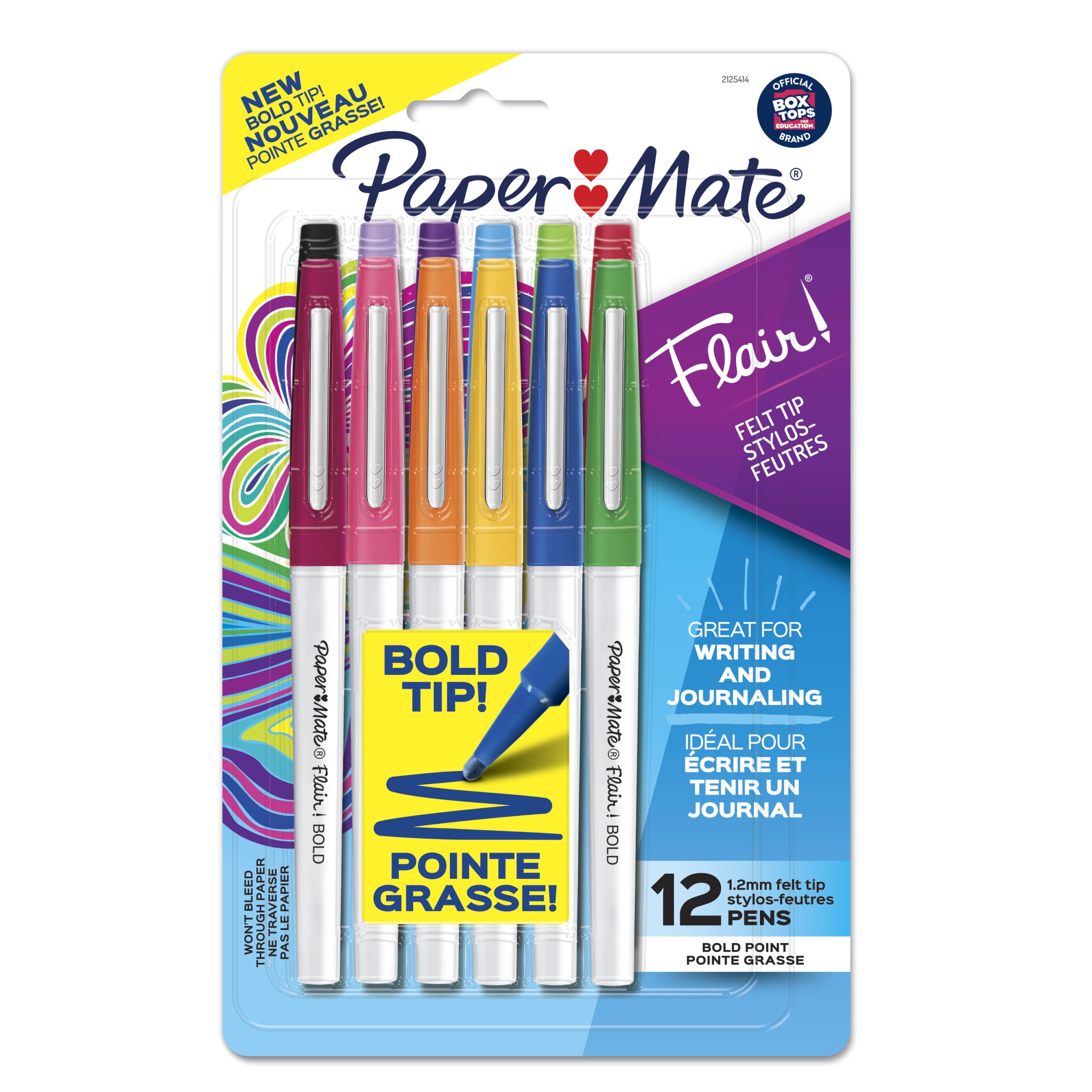 Blue Medium Point 12-Count Paper Mate Flair Felt Tip Pens 