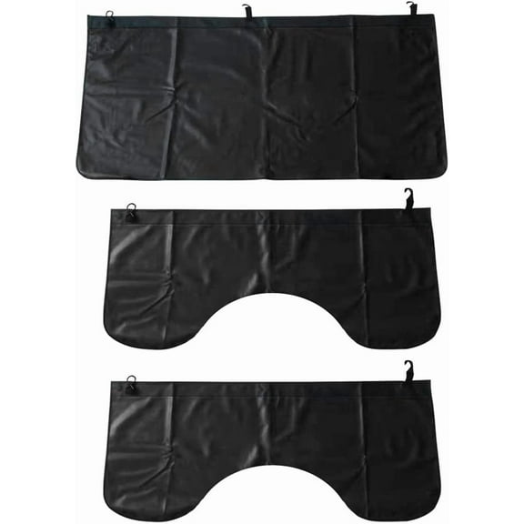 3Pcs Set Car Protective Fender Covers Automotive Magnetic Protective Mat for Repair PU Leather Fender Cover Work Mat, Scratching Prevention Mat Pad with Hooks (Size L) Black L