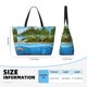 thumbnail image 4 of Fotbe Island And Coral Reef Bolsa de Viaje para Playa - Resistente al Agua, Bolsa Tote de Gran Capacidad y Ligera con 7 Bolsillos para Mujeres y Hombres, 4 of 7