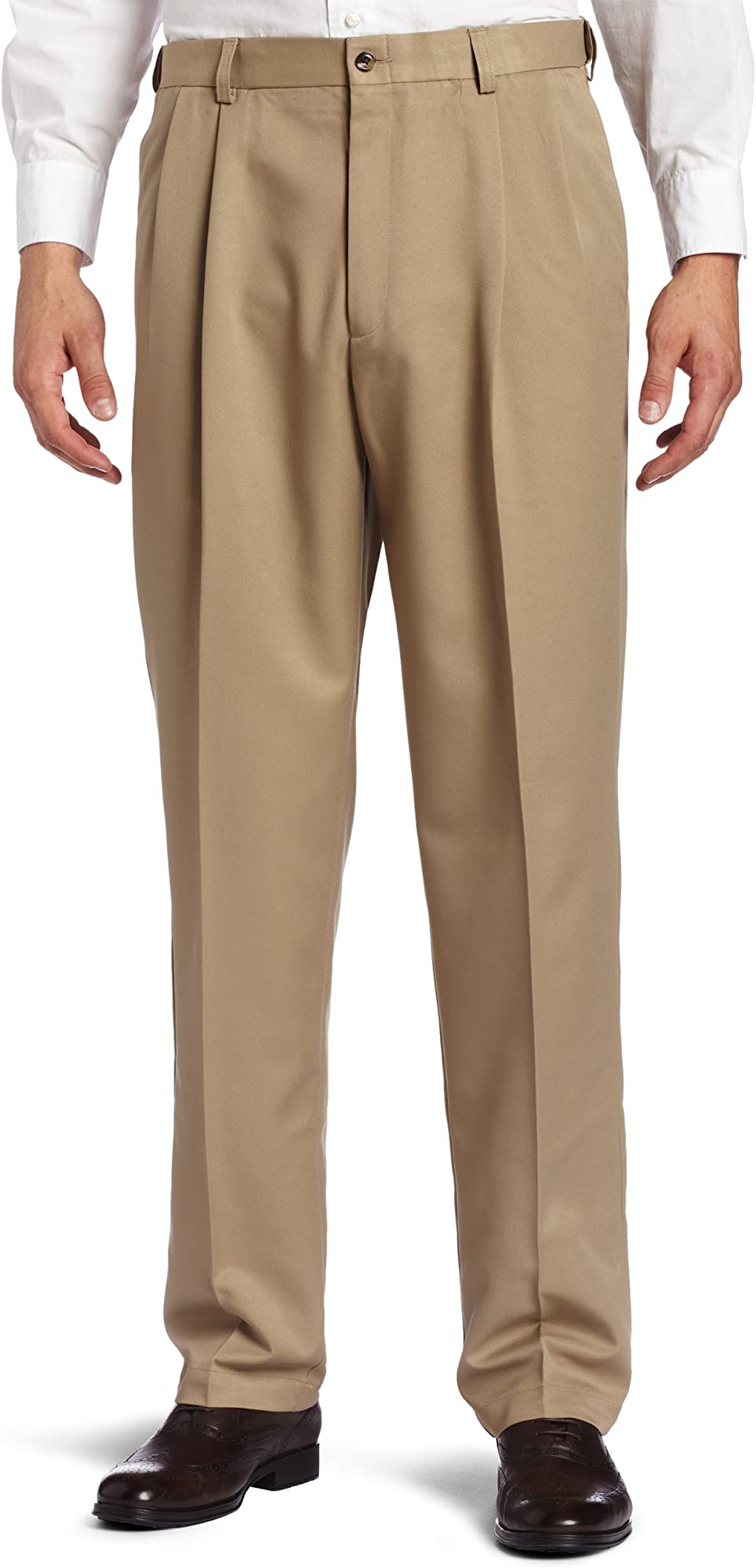 Haggar Mens Big and Tall Cool 18 Gabardine Hidden Expandable Waist Pleat Front Pant | Walmart Canada