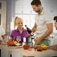 thumbnail image 4 of Classic Cuisine Ensemble de Casseroles à Fondue en Acier Inoxydable, 4 of 5