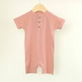 thumbnail image 2 of ameIAEA Baby Boys Girls Clothes Newborn Short Sleeve Button Jumpsuit Romper Toddler Clothes, 2 of 5