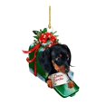 thumbnail image 1 of Adorno navideño para árbol de Navidad con forma de perro salchicha, regalo para accesorios de interior de coche. Estilo F, 1 of 9