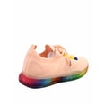 thumbnail image 2 of Gabby Rainbow Sole Knit Sock Stretch Elastic Mesh Slip On Fashion Sneaker (Pink, 7), 2 of 2