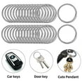 thumbnail image 4 of 30 Pcs Assorted Multi-Purpose Metal Keychain Rings Split Keyrings Flat O Ring for Home Car Keys Attachments Keys Pendants, 4 of 7