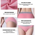 thumbnail image 2 of Qarigey 5 piezas de ropa interior de cintura alta para mujer, bragas simples de algodón, cintura elástica, calzoncillos push-up, ropa Ropa interior Amarillo SG, 2 of 6