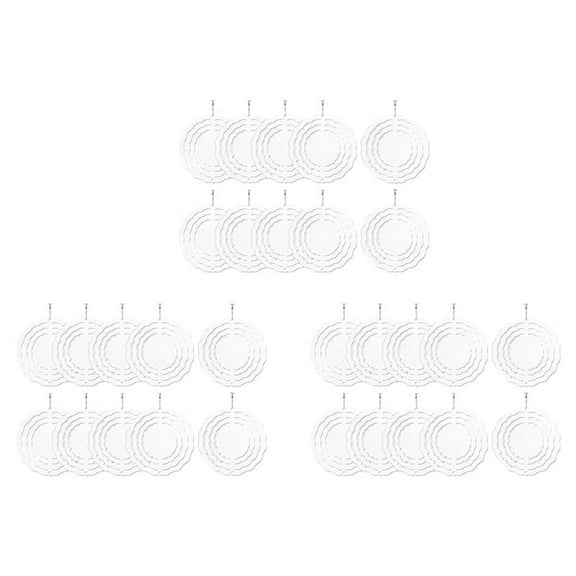 30Pcs 3 Inch Sublimation Wind Spinner Blanks 3D Wind Spinners Hanging Wind Spinners for Indoor Outdoor Garden Decoration