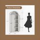 thumbnail image 2 of Antique blanca 71 - pulgada de altura 5 - tier arched gabinete con doors: a moderno estilo rural estante y kitchen pantry para sala de estar y dormitorio, 2 of 8