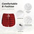 thumbnail image 4 of Goofa Retro red and Black Houndstooth Printed Women 2 in 1 Running Shorts,Quick Dry Athletic Workout Shorts,High Waisted Athletic Shorts with Liner Pockets-X-Large, 4 of 7