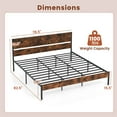 thumbnail image 3 of Costway King Size Bed Frame with Wooden Headboard Under-Bed Storage No Box Spring Needed, 3 of 11