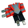 thumbnail image 6 of Men's Industrial Strength Suspenders Partial Elastic Tradesperson's Suspenders 2 inch Wide Reflective Suspenders, 6 of 6