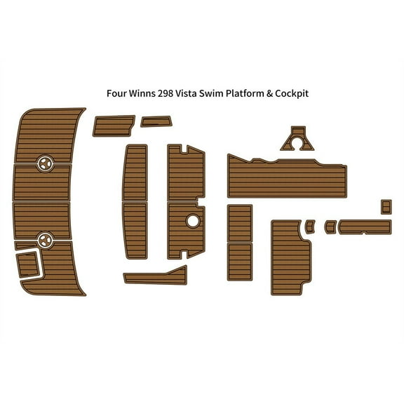 2000 Four Winns 298 Vista Swim Platform Cockpit Boat EVA Foam Teak Deck Floor fs