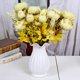 thumbnail image 5 of Ramo de flores de peonía artificial Oficina en casa Decoración floral falsa Boda Ramo de flores de seda, Camafeo verde Marrón Eigraketly HA7181-06B, 5 of 6