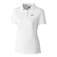 thumbnail image 2 of Women's Cutter & Buck  White SMU Mustangs Vault DryTec Advantage Tri-Blend Pique Womens Polo, 2 of 3