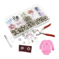 thumbnail image 4 of Snap Buttons Multifunction Open Prong Snap Button for DIY Crafts Sewing Bags 100 Sets, 4 of 8