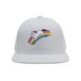 thumbnail image 1 of Gravity Threads Cute Rainbow Unicorn Patch Snapback Cap - White, 1 of 1