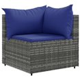 thumbnail image 2 of vidaXL 8 Piece Garden Lounge Set with Cushions Grey Poly Rattan, 2 of 5