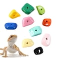 thumbnail image 6 of Bearded Dragon Climbing Holds, Reptile Tank Decorations, Lizard Habitat Accessories, Natural Rock Climbing Wall for Gecko, Terrarium Decorative Stones, , 1 Pack (10 Acrylic Stones, Color Random), 6 of 8
