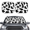 thumbnail image 2 of Goofa Milk Cow Pattern 2 Piece Car Windshield Sun Shade Foldable | Front Windshield Shade for Sun, Heat and UV Rays | Sunshade for Car Front Window-, 2 of 7