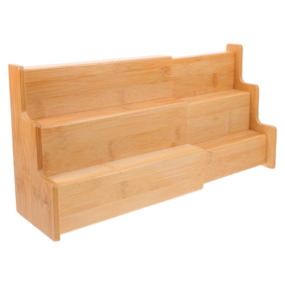 OULII Bamboo Shelf Organizer Kitchen Storage Rack Anti Slip Design 1 Set
