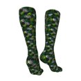 thumbnail image 3 of Honeii Tropical Leaves1 Print Calf Socks Sports Socks Seamless Toe, Trouser Socks,Knee High Long Socks for Women and Men-One Size, 3 of 8
