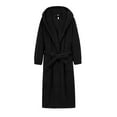 thumbnail image 3 of Agkizg Plus Size Women's Fleece Lined Bathrobe,Long Robes for Women's House Robes,Womens Hooded Long Sleeve Fleece Robe Solid Color with Pockets Bathrobe Extended Length Sleepwear, 3 of 3