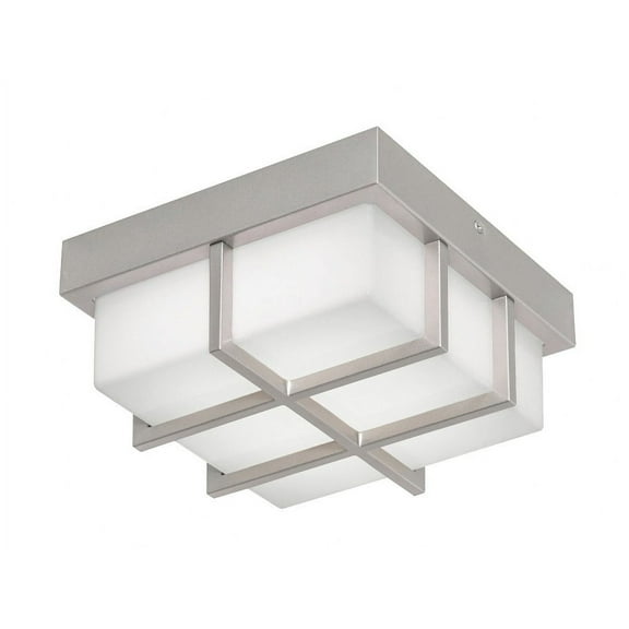 AUGW0808LAJMVNP AFX August - 9W 1 LED Outdoor Flush Mount-3.75 Inches Tall and 8.11 Inches Wide-Painted Nickel Finish