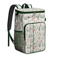 thumbnail image 1 of Tropical Flower and Leaves Insulated Cooler Backpack, Leakproof Waterproof Lunch Backpack for Beach Vacations, Camping, 1 of 6