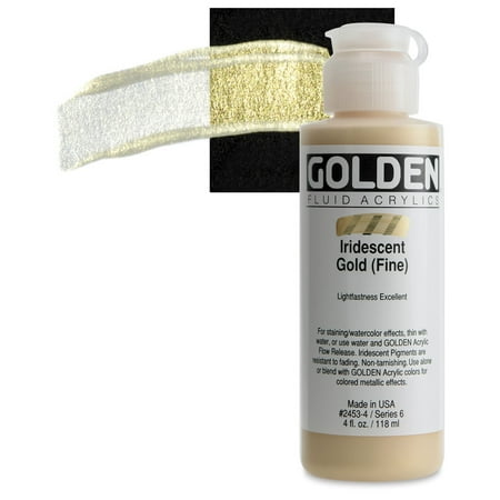 UPC: 0738797245341 | Golden® Iridescent Fluid Acrylic  4 oz.  Iridescent Bronze