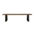 thumbnail image 5 of Pemberly Row Farmhouse Wood Live Edge Dining Bench Gray Sheessam and Black, 5 of 9