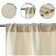 thumbnail image 3 of Mainstays 4 Piece Wave Jacquard Curtain Panel Set, Beige, 27.5" W x 84" L, 3 of 6