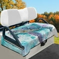 thumbnail image 2 of Yuyamidu Watercolor Sea Turtle Golf Cart Seat Covers Flannel Golf Cart Seat Towel Blanket Fits in Club Car Other 2-Seat Golf Carts Decoration, Blue, 2 of 8