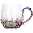thumbnail image 6 of Longwin European Purple Carved Resinstone Coffee Glass, 6 of 6