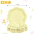 thumbnail image 3 of 50 platos de papel amarillos de 7 pulgadas, platos de postre festoneados amarillos desechables para fiestas, cenas, bodas, baby shower, cumpleaños, 3 of 4