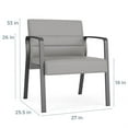 thumbnail image 4 of Waterfall Reception Waiting Oversize Guest Chair / Silver Steel / Black, 4 of 5