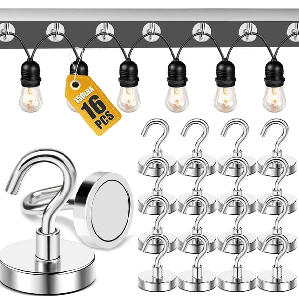 Ganchos magnéticos para exterior DIYMAG 16 piezas resistente de 68 kg