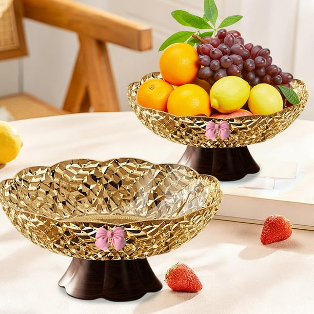 Plato De Frutas Plato de plástico de 25 cm para fruta con base desmontable, ideal para aperitivos, dulces JASKFLY