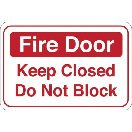 Sn2 Red White Fire Door 6 Inch X 9 Inch Facility 1 8 Inch Plastic Sign Made In Usa 1 Each Walmart Com