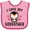 Pink and Red, variant on Inktastic I Love My Godfather with Cute Penguin and Hearts Girls Baby Bib
