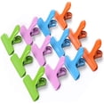 thumbnail image 1 of Clips para cadera de acero inoxidable, grandes, 3 pulgadas de ancho, 4 colores surtidos, paquete de 4. Clips de bolsa resistentes con cierre hermético para bolsas de alimentos. Clips metálicos, 1 of 5