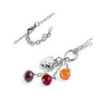 thumbnail image 2 of ELYA Women's Colorful Beads Heart Drop Steel Necklace - 17" - Orange, 2 of 4