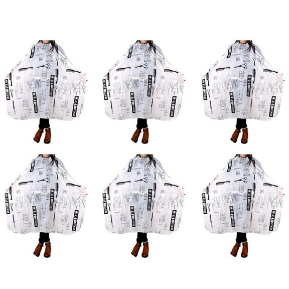 6X Adult Salon Barber Gown Cape Hairdressing Hairdresser Hair Cutting Cloth Black