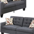 thumbnail image 4 of Bobkona Windsor Linen-Like Polyfabric 2-Piece Sofa and Loveseat Set, 4 of 6