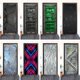 thumbnail image 2 of Papel tapiz de puerta analógico negro, estilo tecnológico moderno, pegatinas murales autoadhesivas de PVC para dormitorio, sala de estar y hogar, 2 of 5