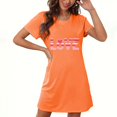 thumbnail image 4 of fheaev Chemises de Nuit pour Femmes Grande Taille Imprimé de la Saint-Valentin Chemise de Nuit Manches Courtes Col Rond Courte Robes de Maison pour Dormir Robe à Imprimé Floral, 4 of 5