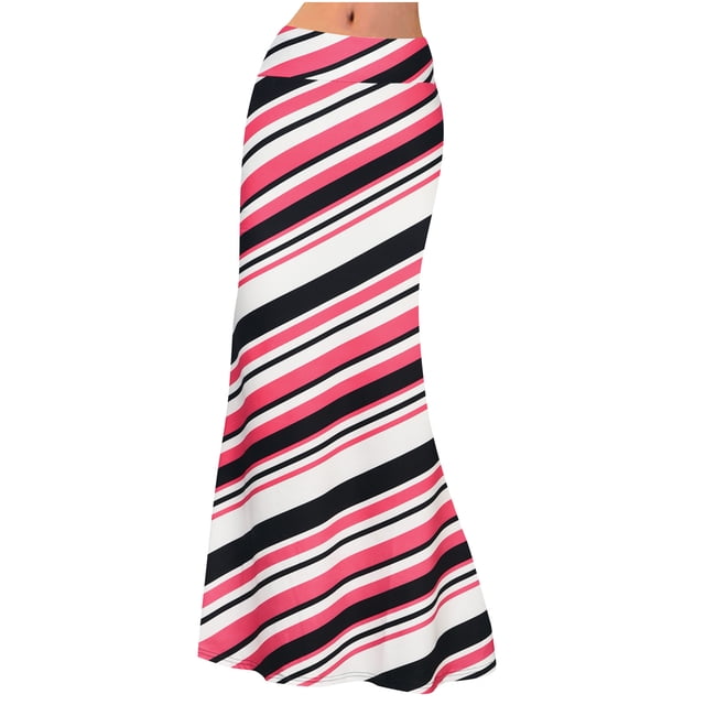 Weiqiqre Jupes pour Femmes Décontractées Douces à Revers Taille Haute Maxi Jupe Longue Robe Polyvalente