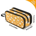 thumbnail image 4 of FORMRS Pencil Case with 3 Compartments Zipper Pouch, Elementary School Level and up, Orange Flowers Pattern, 4 of 8