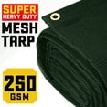 thumbnail image 2 of Core Tarps 60% Green Shade Cloth with Grommets - 20 X 40 FT Heavy Duty Mesh Tarp - Sun Shade Cloth for Garden Vegetables Plants Greenhouse Outdoors Backyard Fences Dump Trucks Patio Mesh Shade Tarp, 2 of 8